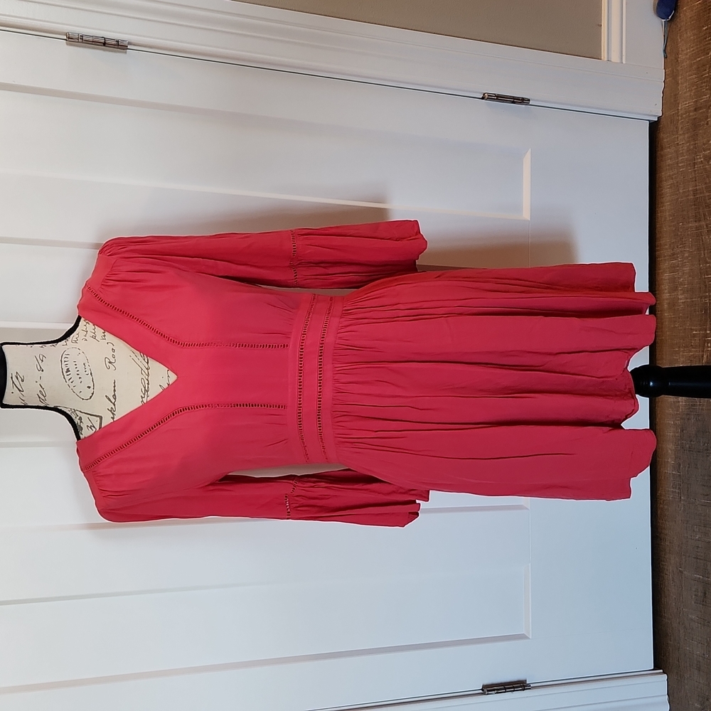 Ann Taylor 3/4 length sleeve pink dress